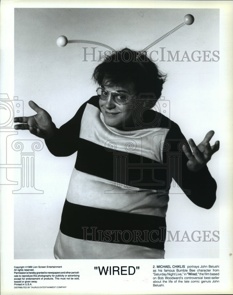 1989 Press Photo Michael Chiklis in "Wired" - mjp07118 - Historic Images
