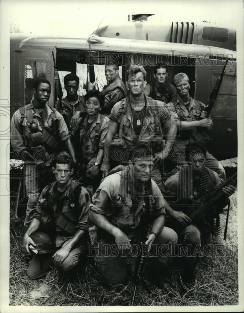 1987, The Cast of "Tour of Duty" - mjp07314 - Historic Images