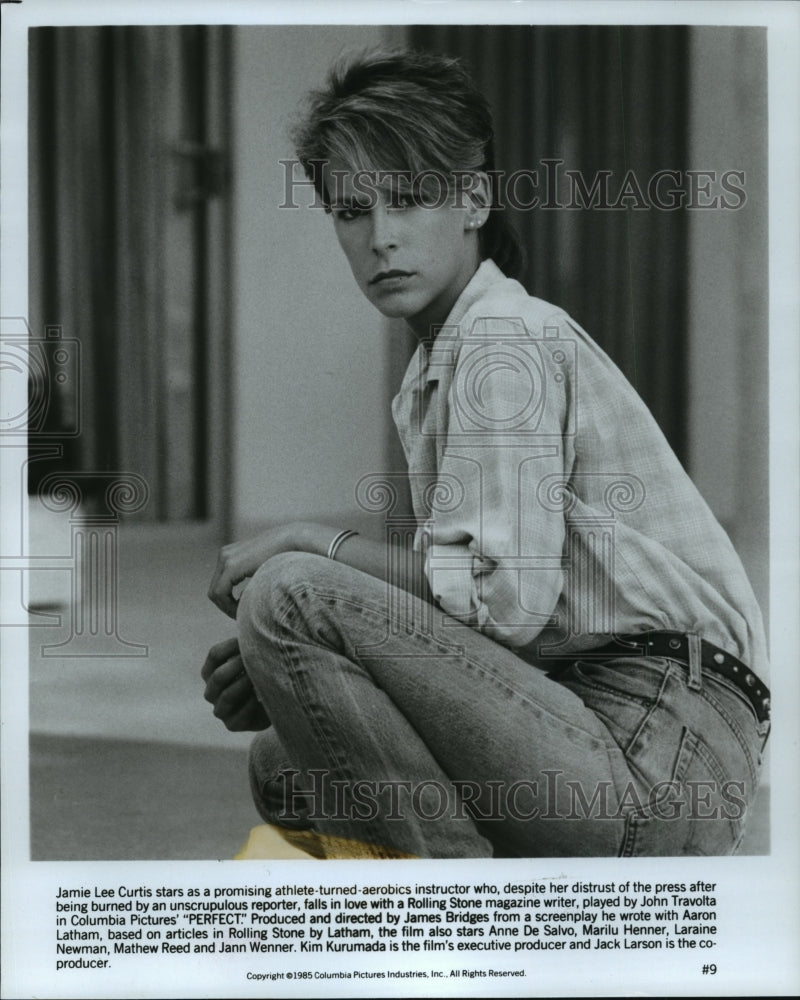 1985, Jamie Lee Curtis Stars in "Perfect" - mjp07490 - Historic Images