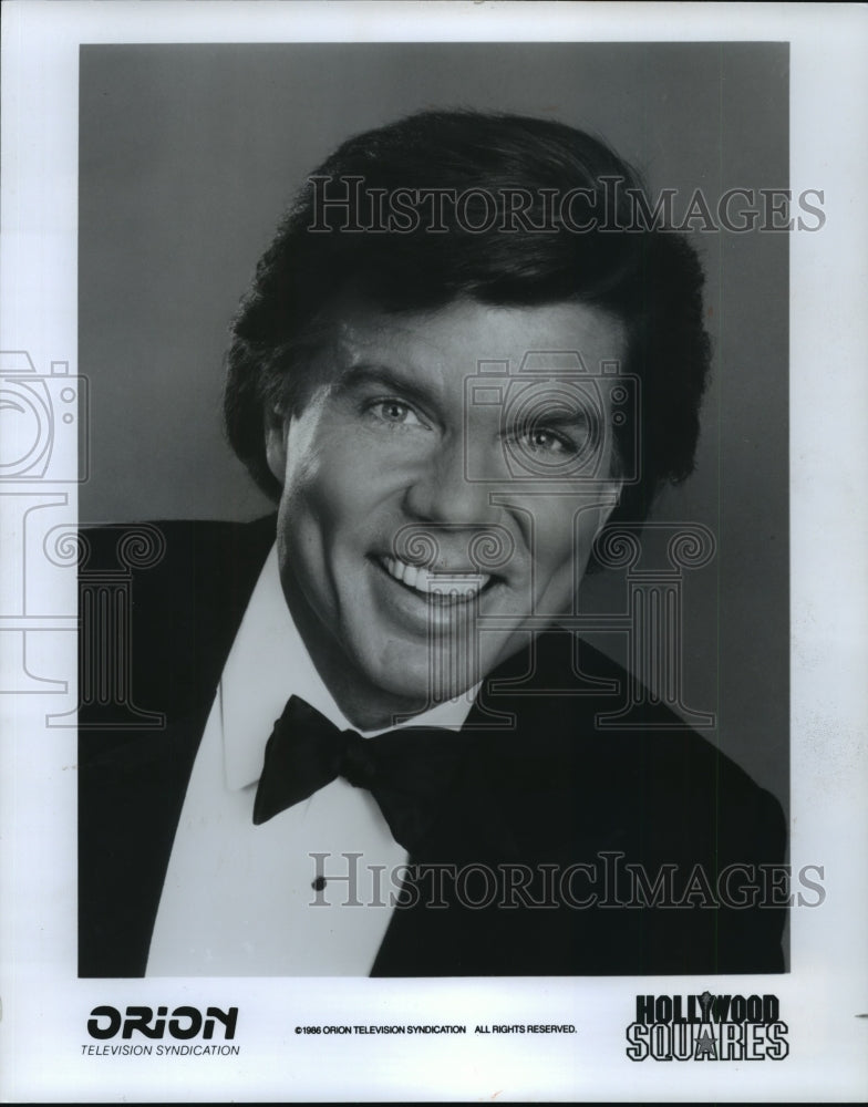 1986 Press Photo John Davidson Hosts &quot;Hollywood Squares&quot; - Historic Images