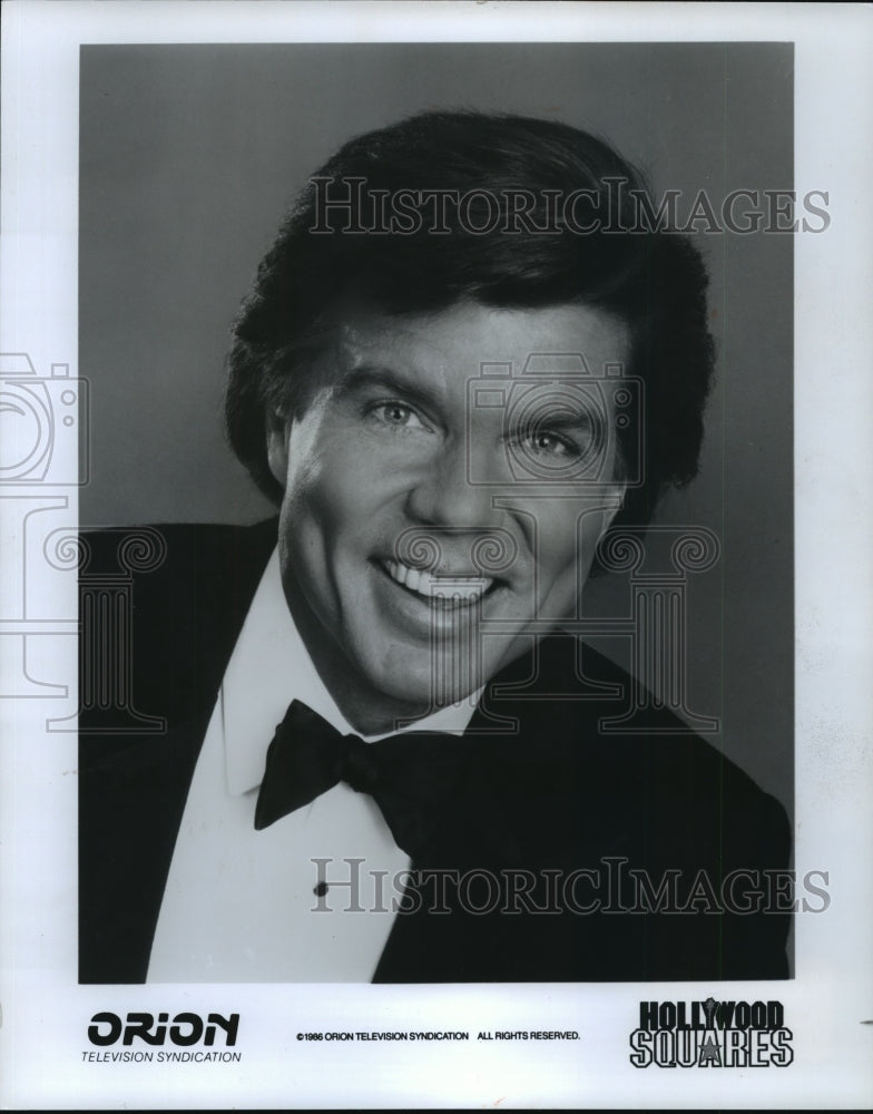 1986 Press Photo John Davidson Hosts "Hollywood Squares" - Historic Images