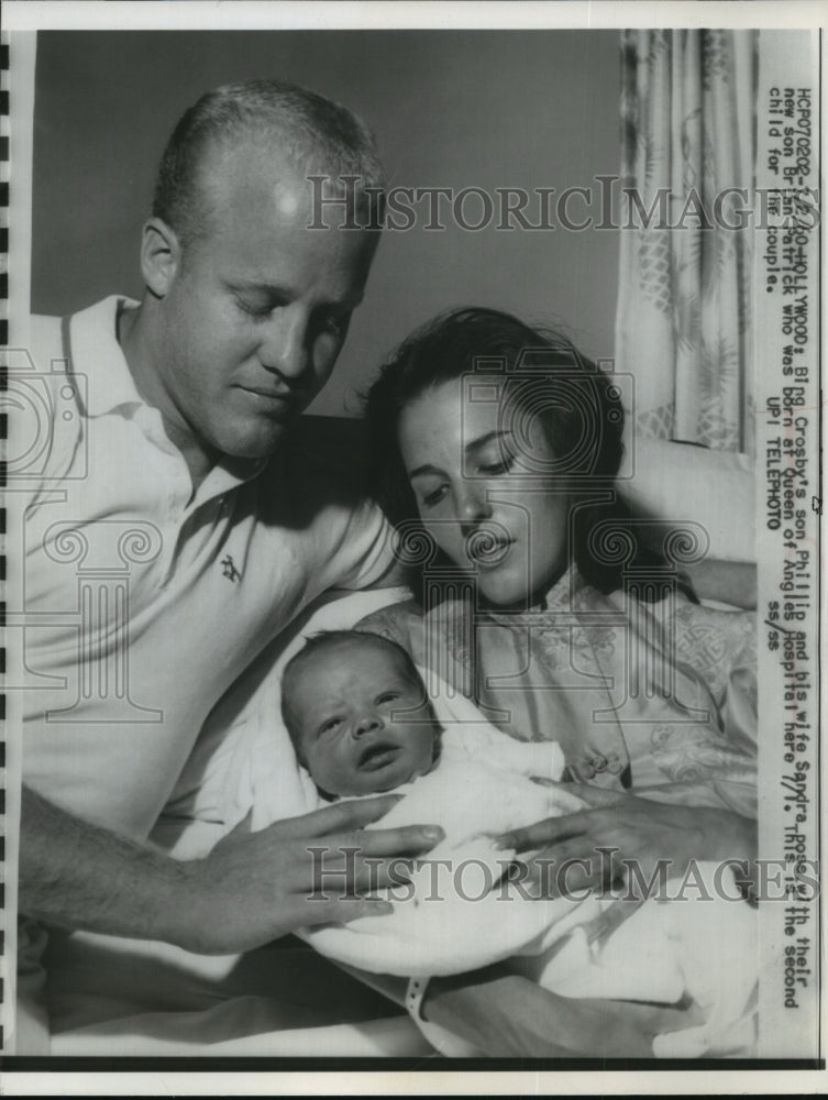 1960, Philip and Sandra Crosby with New Son, Brian Patrick - Historic Images