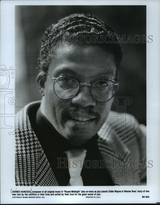 1990, Herbie Hancock, Composer and Star in "Round Midnight" - Historic Images