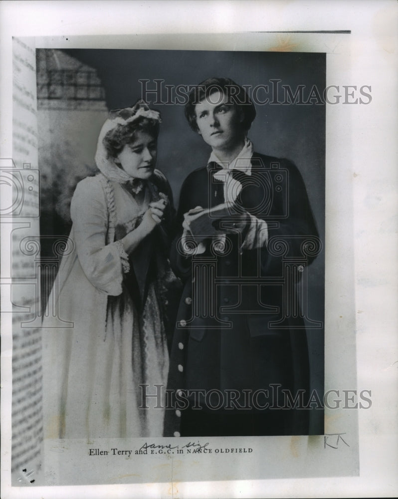 1962 Press Photo Edward Gordon Craig and Mother, Ellen Terry in &quot;Nance Oldfield&quot;-Historic Images