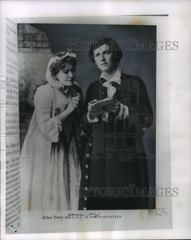 1962 Press Photo Edward Gordon Craig and Mother, Ellen Terry in "Nance Oldfield"-Historic Images