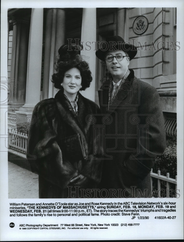 1990 Press Photo Co-Stars in &quot;The Kennedys of Massachusetts&quot; - mjp07968 - Historic Images
