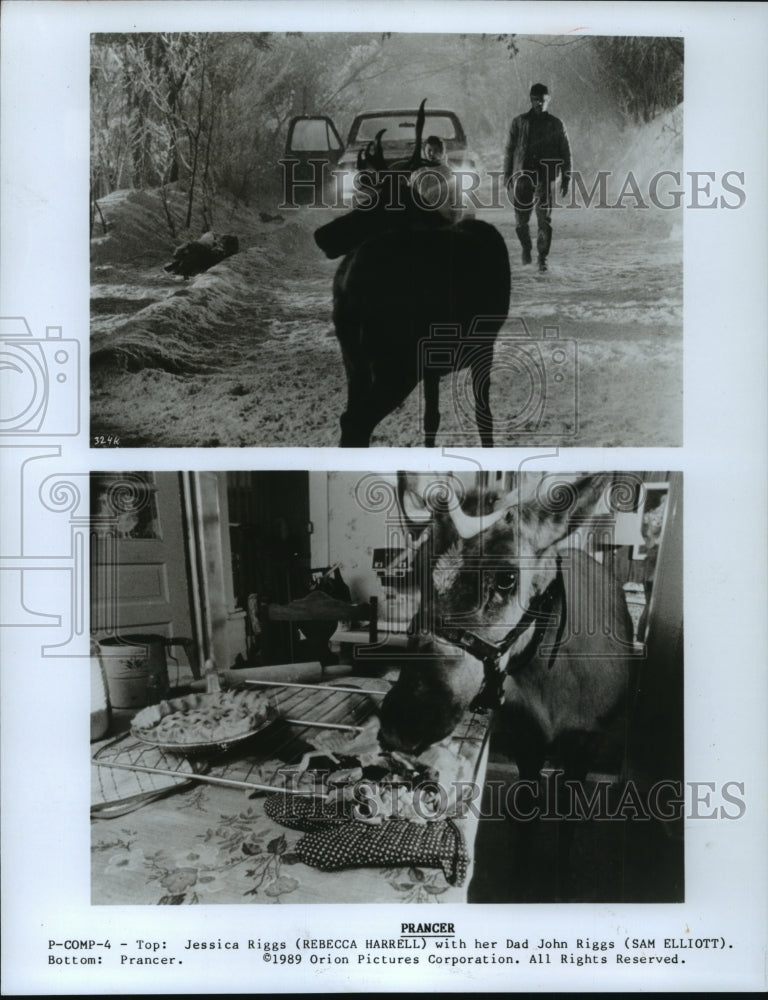 1989 Rebecca Harrell and Sam Elliot in &quot;Prancer&quot;-Historic Images