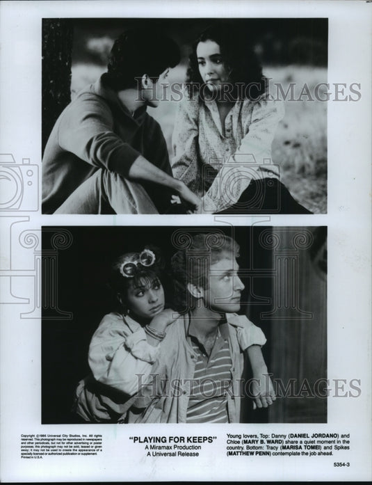 1986 Press Photo Scenes from "Playing for Keeps" - mjp07976 - Historic Images