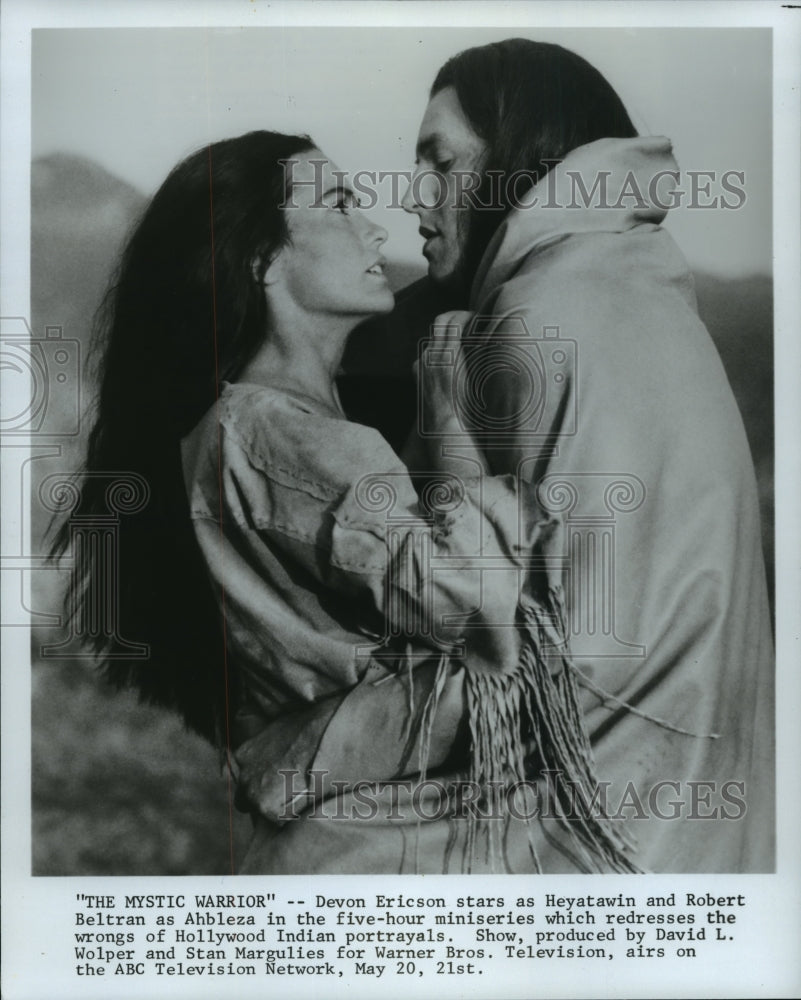 1984 Press Photo Devon Ericson and Robert Beltram Star in "The Mystic Warrior" - Historic Images