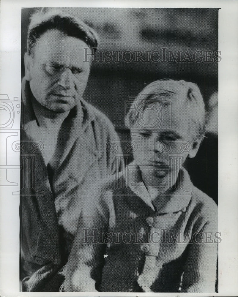 1931 Press Photo Jackie Cooper, Child Star, in a Scene from "The Champ" - Historic Images