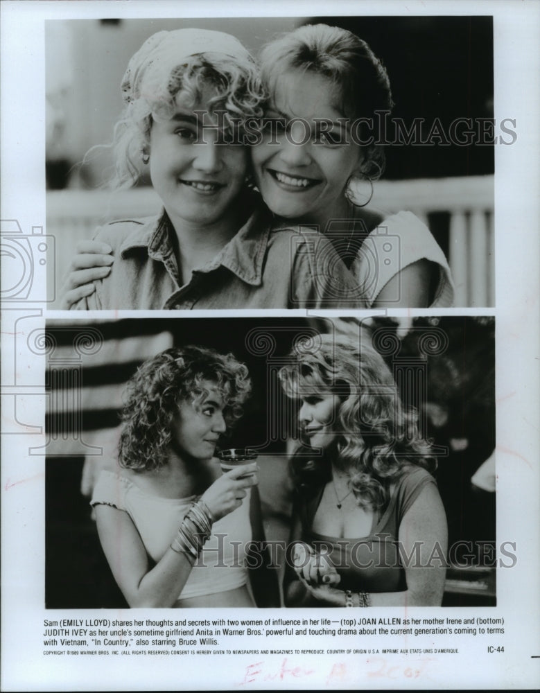 1989, Emily Lloyd, Joan Allen, and Judith Ivey in &quot;In Country&quot; - Historic Images