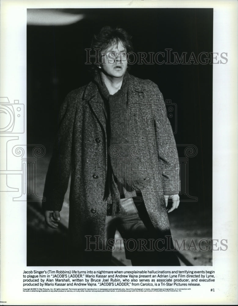 1990 Press Photo Tim Robbins Stars in &quot;Jacob&#39;s Ladder&quot; - mjp08069 - Historic Images