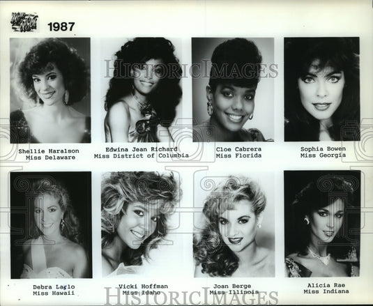 1987, Miss USA contestants - mjp08207 - Historic Images