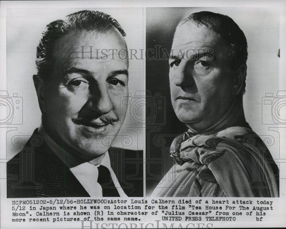 1956, Louis Calhern is shown as "Julius Caesar" dies in Japan - Historic Images