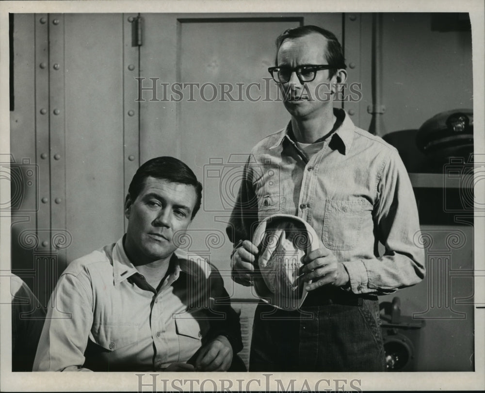 1966, Wally Cox portrays newly assigned cook in "Undercover Cook" - Historic Images