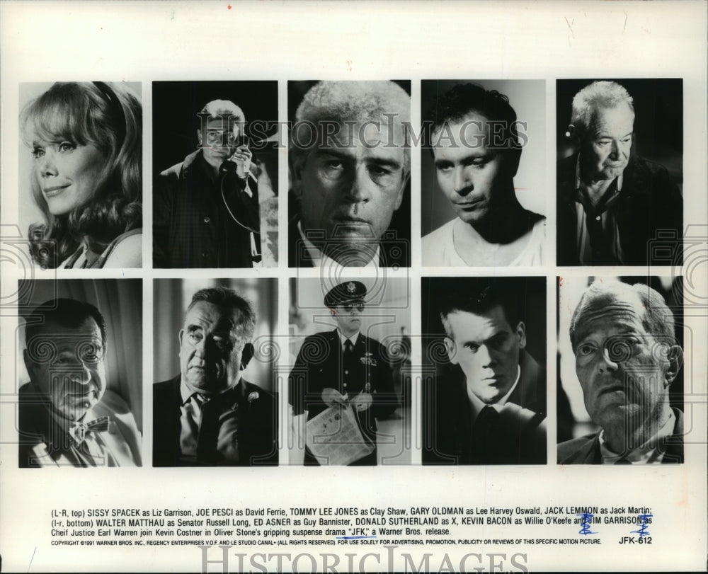 1992, Cast of suspense drama "JFK" - mjp08393 - Historic Images