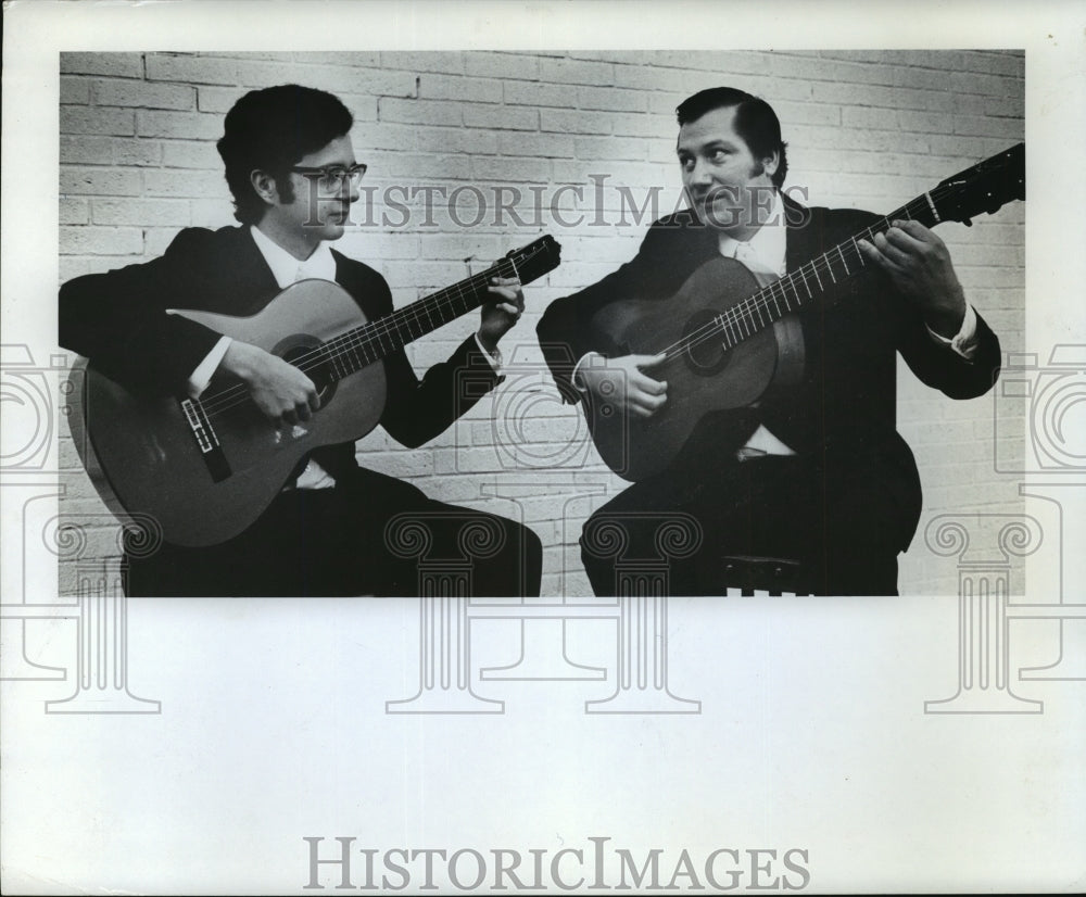 1973, Guitarists Jerry Vandeberg and Thomas Dalby - mjp08409 - Historic Images