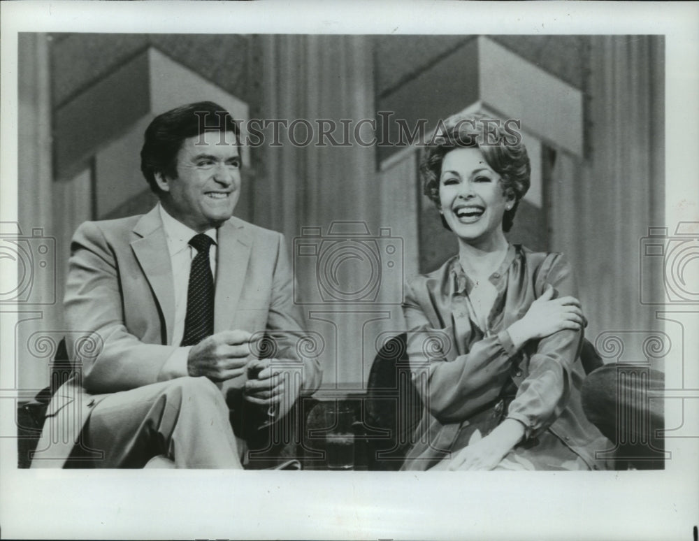 1980, Mike Douglas and Barbara Rush on the &quot;Mike Douglas Show&quot; - Historic Images