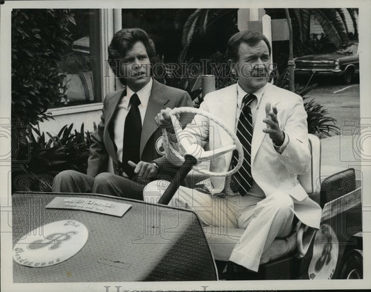 1979 Press Photo Bill Daily and Jeff J. Redford in "Rendezvous Hotel" on CBS-Historic Images