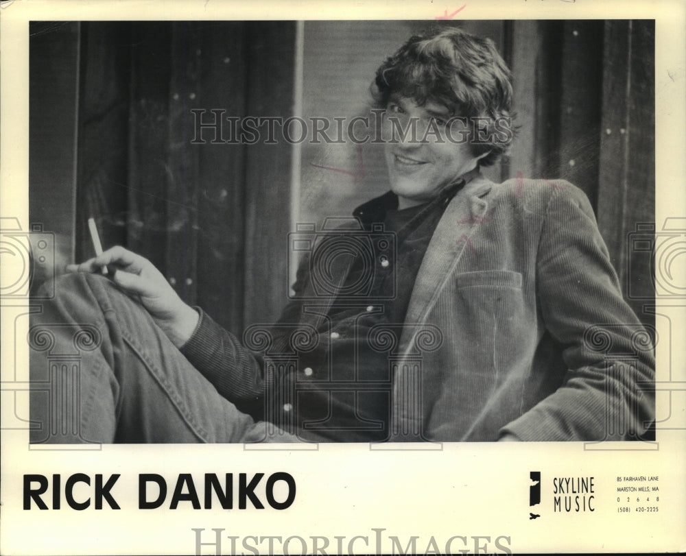 1989 Press Photo Singer-Bassist Rick Danko - mjp08608 - Historic Images