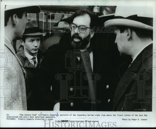 1984 Francis Coppola directing a scene in "The Cotton Club." - Historic Images