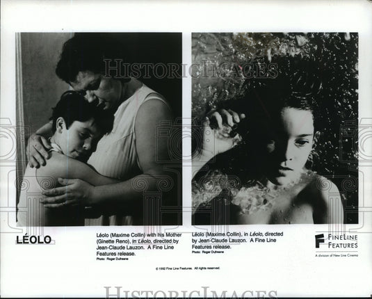 1993 Press Photo Maxime Collin plays Leolo with Ginette Reno in "Leolo." - Historic Images