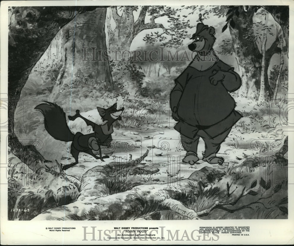 1974 Press Photo Fox and Little John in Walt Disney's "Robin Hood." - mjp08706 - Historic Images