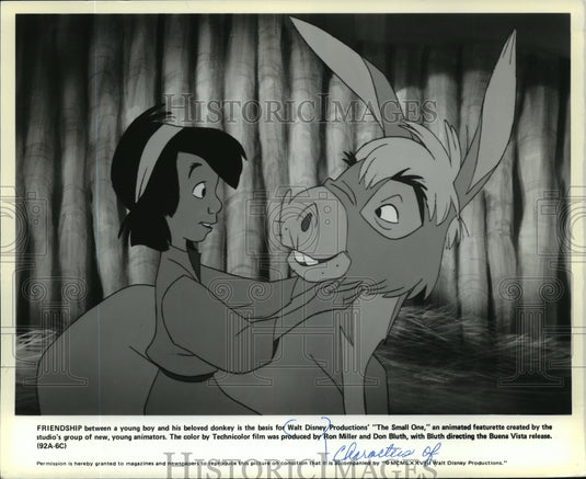 1979 Press Photo A young boy and his donkey in Walt Disney's "The Small One."-Historic Images