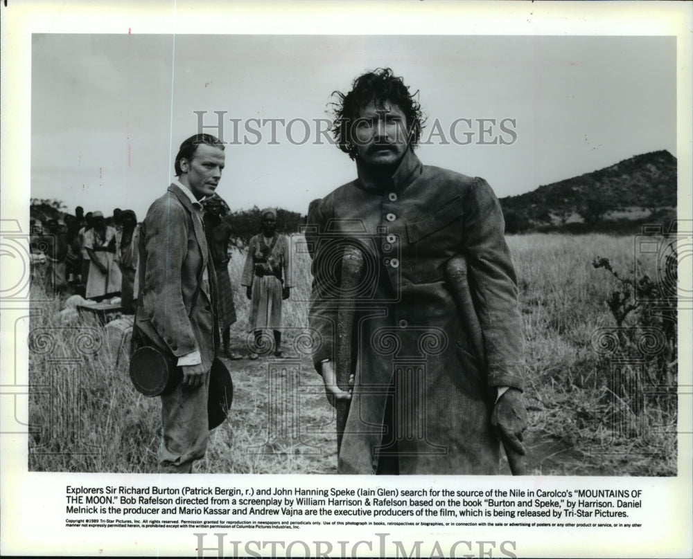 1990, Patrick Bergin and Lain Glen in &quot;Mountains Of The Moon.&quot; - Historic Images