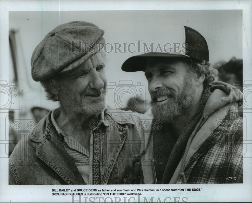 1986, Bill Bailey and Bruce Dern in a scene from "On The Edge." - Historic Images