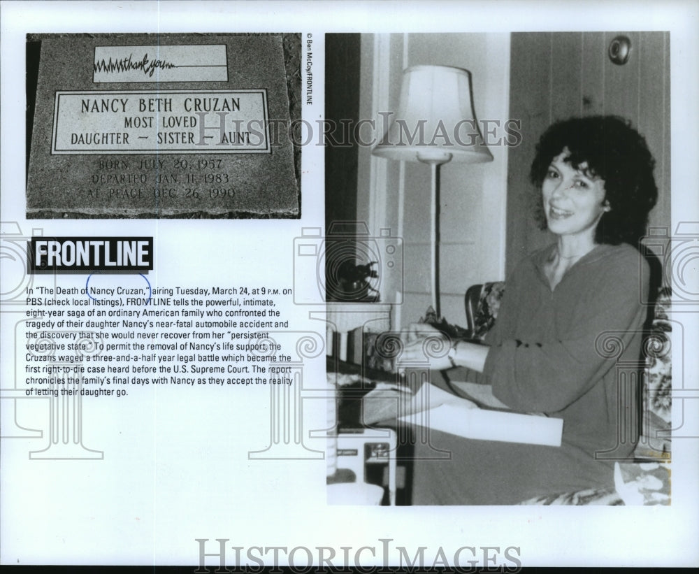 1992, Frontline story of Nancy Cruzan in "The Death of Nancy Cruzan." - Historic Images