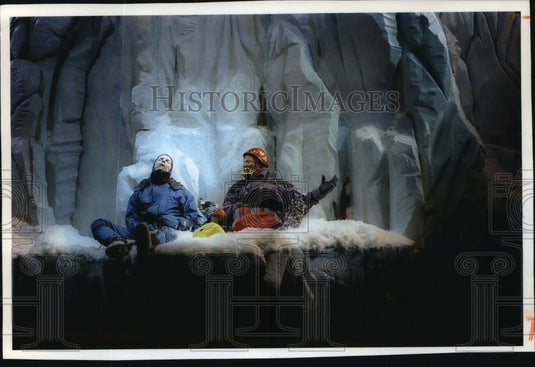 1994, Mark Ulrich and David D. Francesco in "K2," at Carroll College. - Historic Images