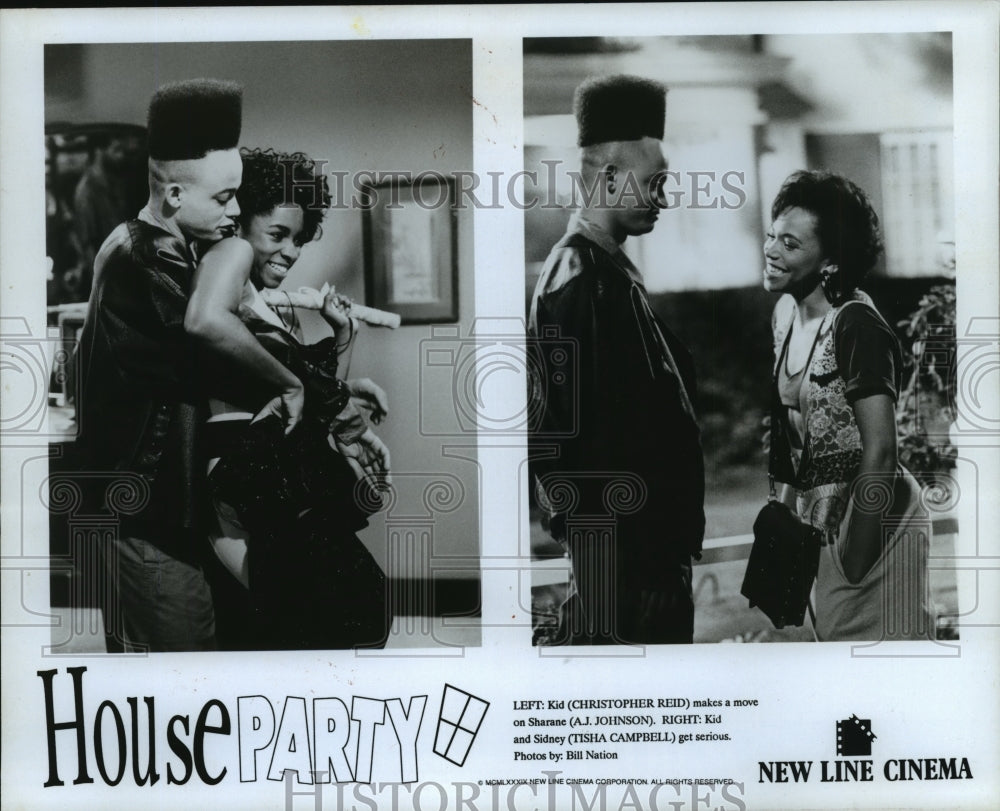 1990 Press Photo Tisha Campbell and Christopher Reid in &quot;House Party.&quot; - Historic Images
