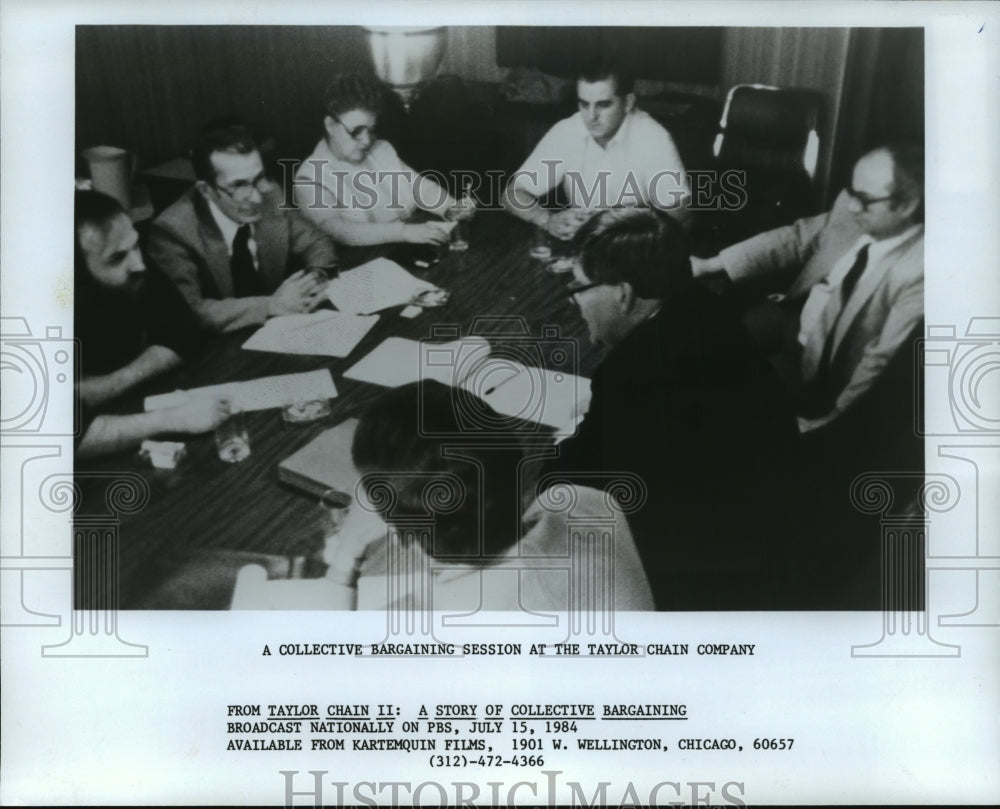 1985 Press Photo "Taylor Chain II: a Story of Collective Bargaining" Movie - Historic Images