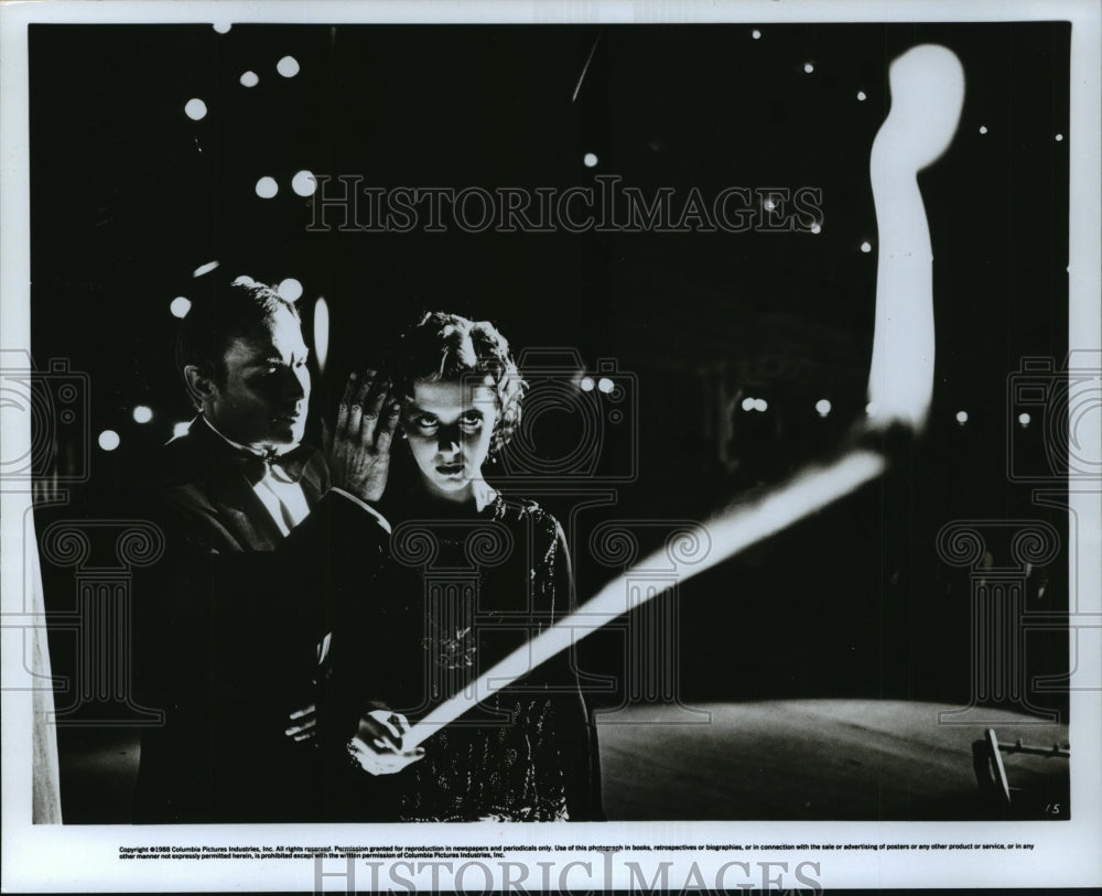 1988 Press Photo Klaus Mafia Brandouer, Adriana Biedrzynska in &quot;Hanussen&quot; - Historic Images