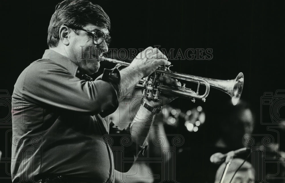 1980 Press Photo Bandleader Ron De Villers on Trumpet - mjp09123 - Historic Images