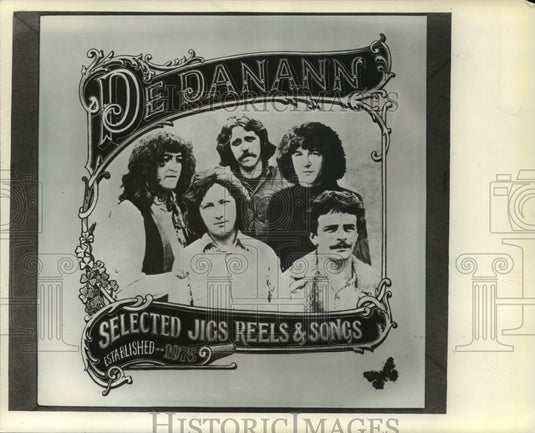 1982, De Danann, Irish folk band album Selected Jigs, Reels & Songs. - Historic Images