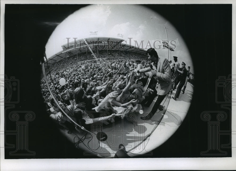 1968, Singer James Darren performs at Wisconsin State Fair. - Historic Images