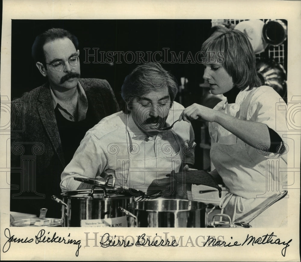 1985 Press Photo Pierre Briere and Marie Mathay in The Art of Dining.-Historic Images