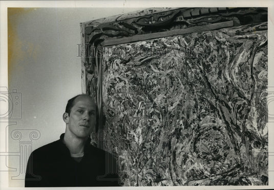 1990, Bruce Potoro, Milwaukee artist. - mjp09279 - Historic Images