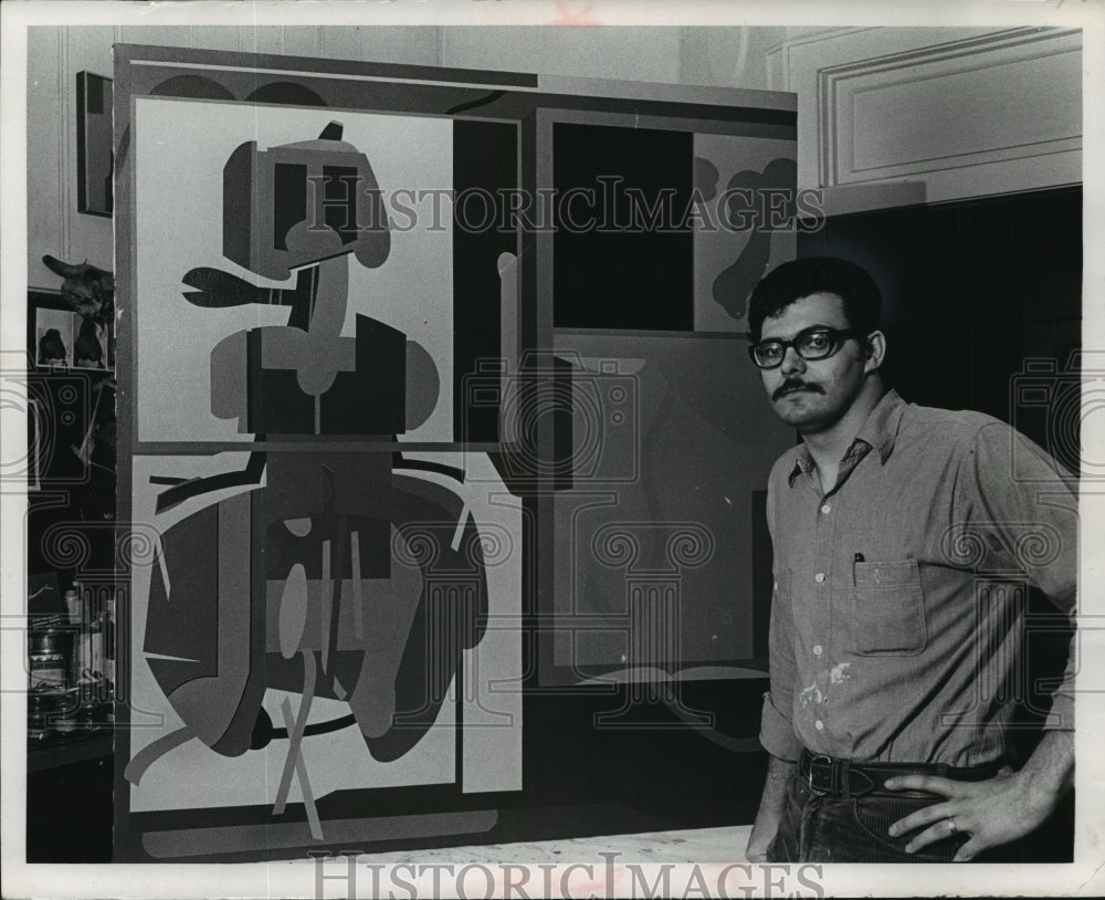 1968 Press Photo Vincent Di Mattio, art instructor at University of Wisconsin. - Historic Images