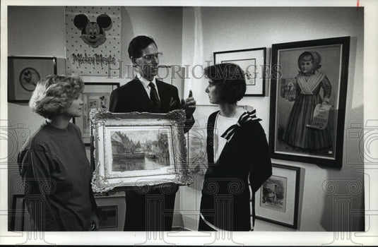 1990, William DeLind and Denise Hauser at Art Museum art auction. - Historic Images