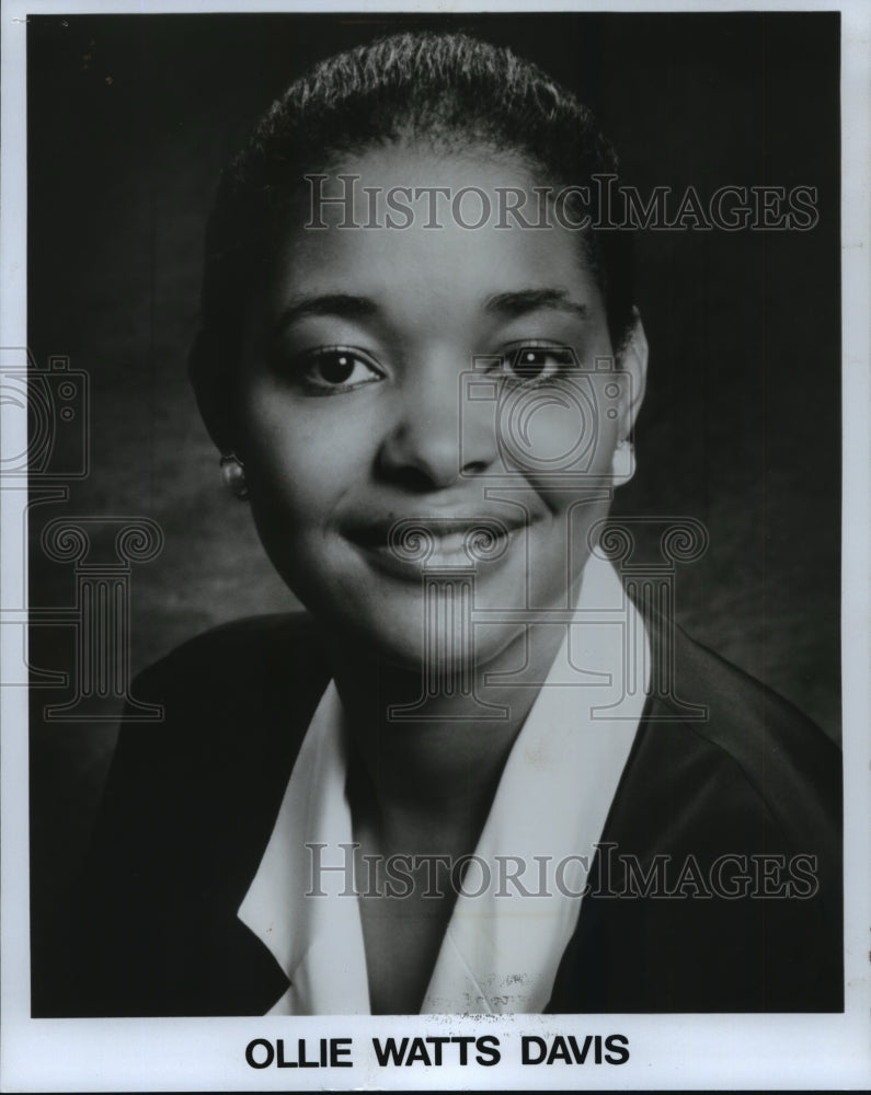 1992 Press Photo Singer Ollie Watts Davis for Milwaukee Symphony Pops Orchestra - Historic Images