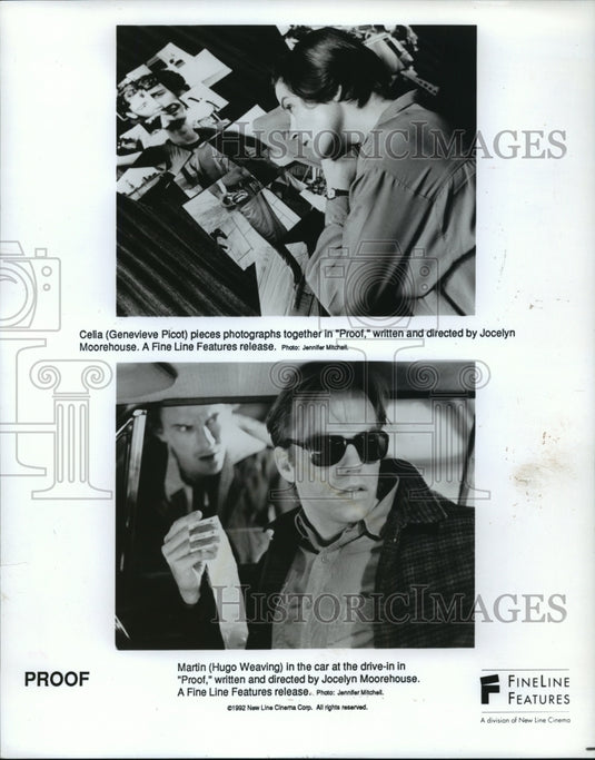 1992 Press Photo Actress Genevieve Picot, Hugo Weaving in "Proof" Movie- Historic Images