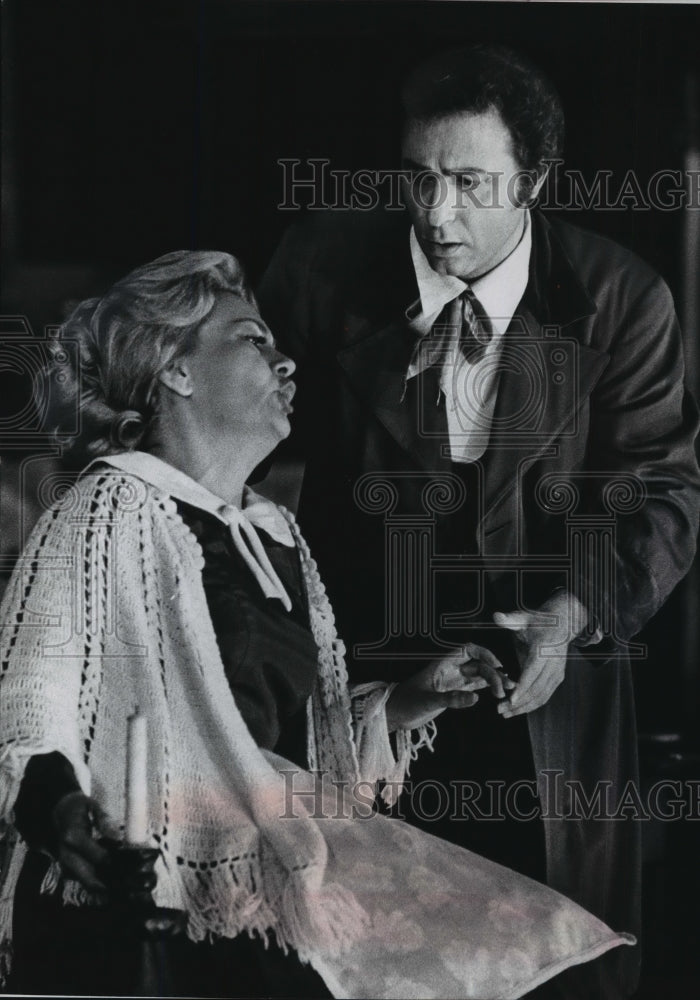 1974, Raquel Montalvo, Enrico di Giuseppe in &quot;La Boheme&quot; Opera - Historic Images