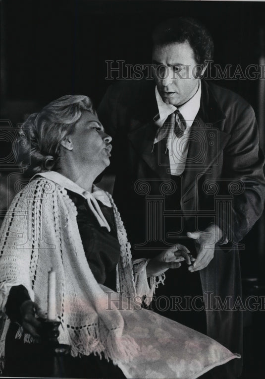 1974, Raquel Montalvo, Enrico di Giuseppe in "La Boheme" Opera - Historic Images