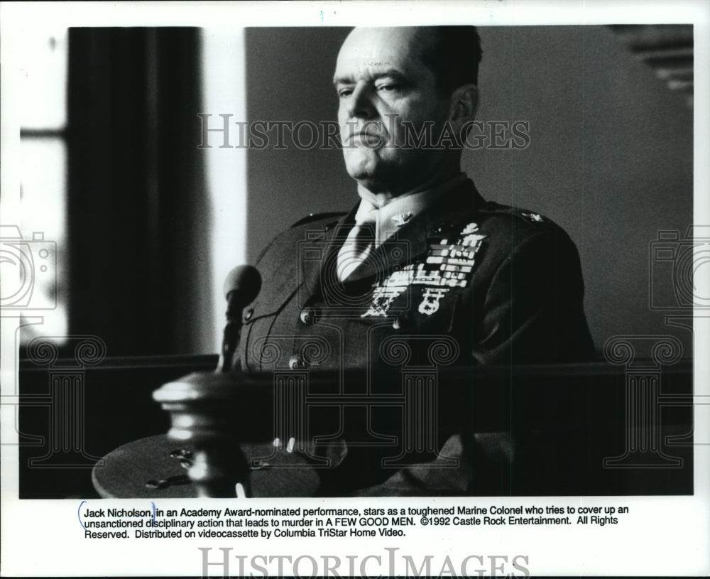 1992, Actor Jack Nicholson in &quot;A Few Good Men&quot; Movie - mjp10162 - Historic Images