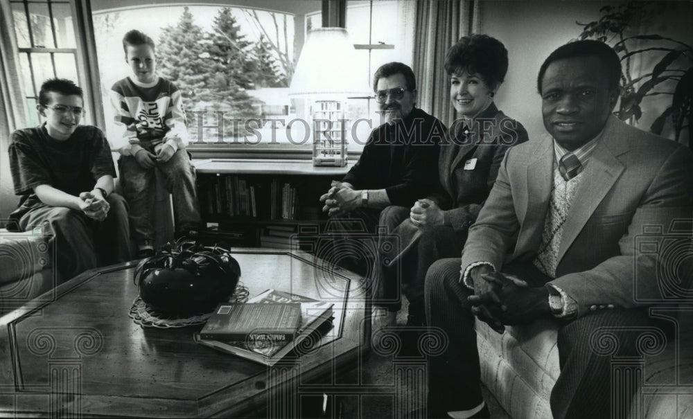 1993, Reverend David Donkor, Guest of West Bend Picard Family - Historic Images
