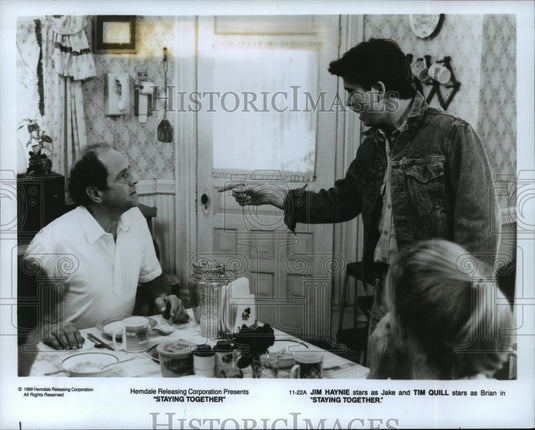 1989 Jim Haynie and Tim Quill star in Staying Together.-Historic Images
