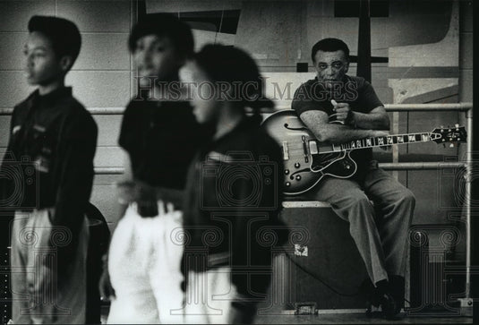 1990, Guitarist Manty Ellis at Generations in Jazz '90 Program - Historic Images